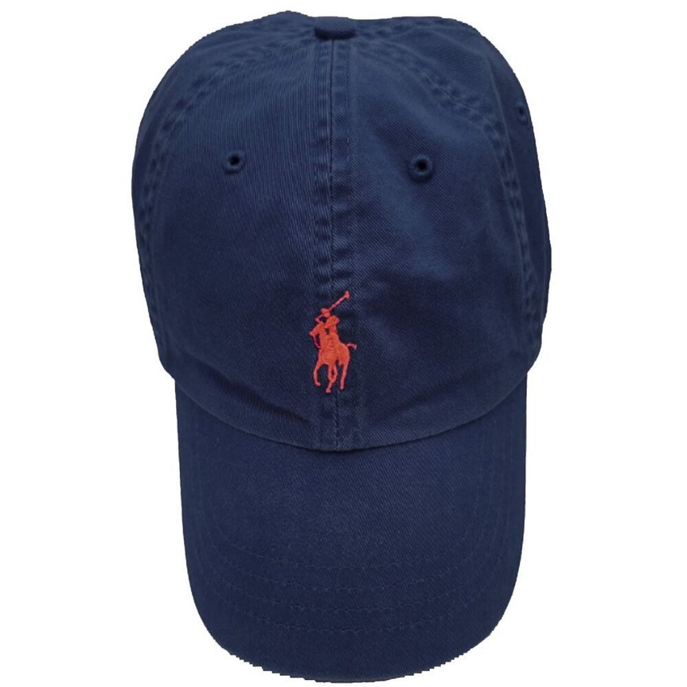 NEW Vintage Polo Ralph Lauren Baseball Hat! Blue  Red Polo Player  Back Strap